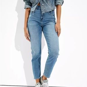American Eagle Stretch Ripped Mom Jean - 8 Long